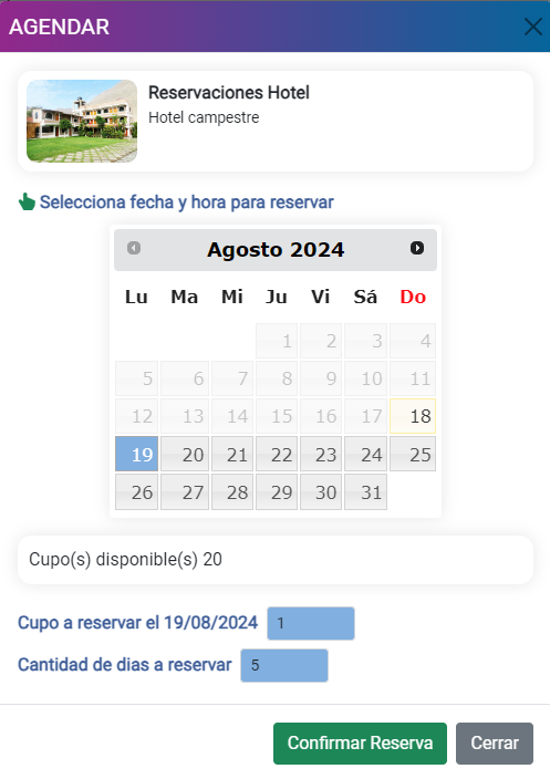 como funciona agendar